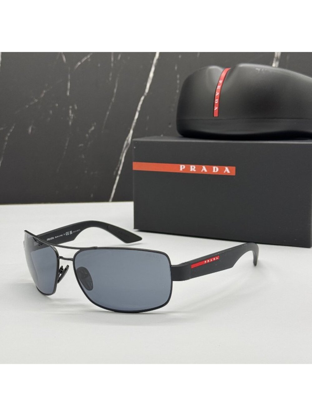 NWT Prada Linea Rossa Sunglasses PS50ZS 1BO09R